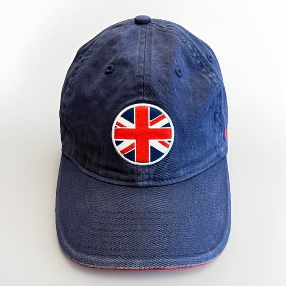 Reebok Other - Vtg Reebok Mens Navy England Flag Patch Adjustable Strapback Hat Baseball Cap